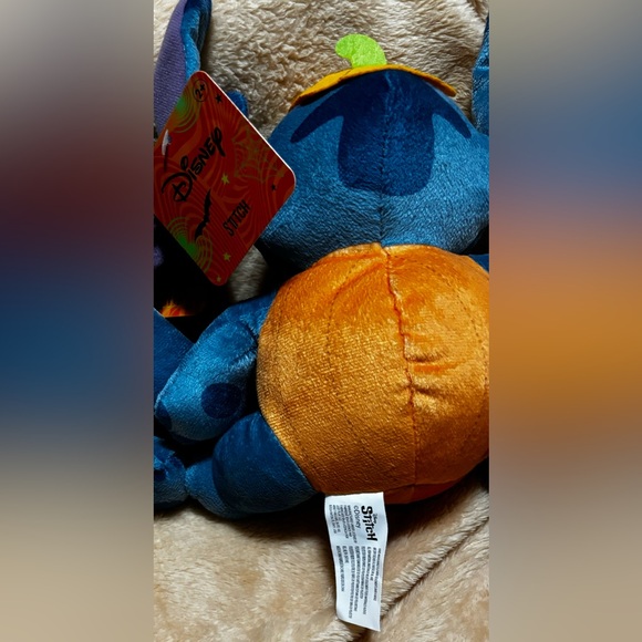 Disney Stitch Halloween Small Plush Pumpkin•Officially Licensed Toys• NWT - Picture 3 of 6